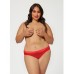 Holiday Stretch Satin Panty W/rhinestone Chain Back Red 3x/4x