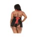 Sophia Halter Babydoll & Panty Black Red 3X/4X